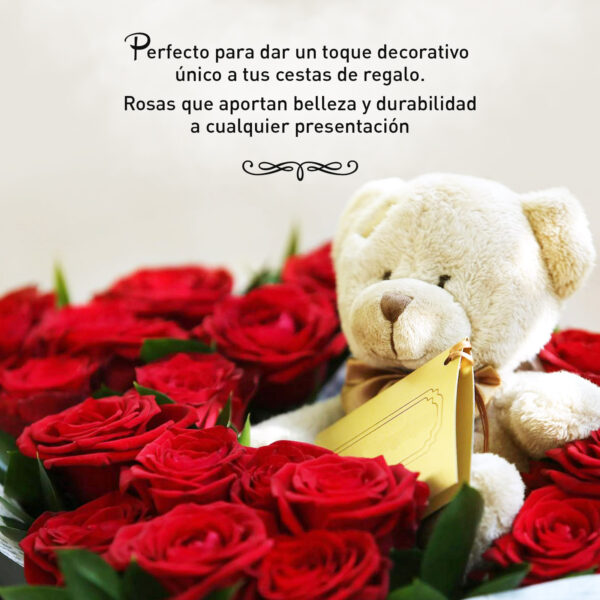 Rosa Preservada de Botón Kiara (Rojo, Vibrant Red) - Imagen 3