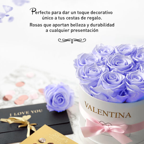 Rosa Preservada de Botón Kiara (Lavanda) - Imagen 2